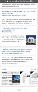 Page 2 Google search results CJP v California State Auditor 11 nov 2018 COTIN.org
